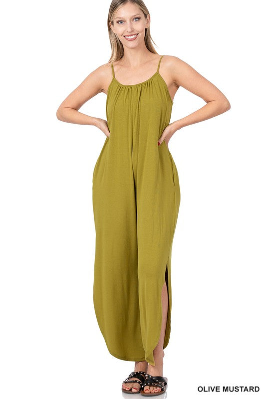 Jumpsuit With Side Slits Jumpsuit With Side Slits Jumpsuit & Romper The Shop Room