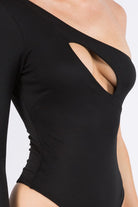 One Sleeve Stretch & Good Tension Fashion Bodysuit One Sleeve Stretch & Good Tension Fashion Bodysuit Top The Shop Room