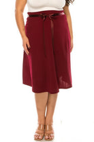 Solid A-line Knee Length Skirt | Plus Size Solid A-line Knee Length Skirt | Plus Size Skirt The Shop Room