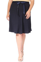 Solid A-line Knee Length Skirt | Plus Size Solid A-line Knee Length Skirt | Plus Size Skirt The Shop Room