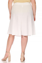 Solid A-line Knee Length Skirt | Plus Size Solid A-line Knee Length Skirt | Plus Size Skirt The Shop Room