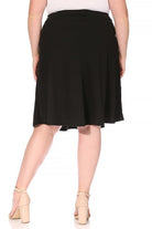 Solid A-line Knee Length Skirt | Plus Size Solid A-line Knee Length Skirt | Plus Size Skirt The Shop Room