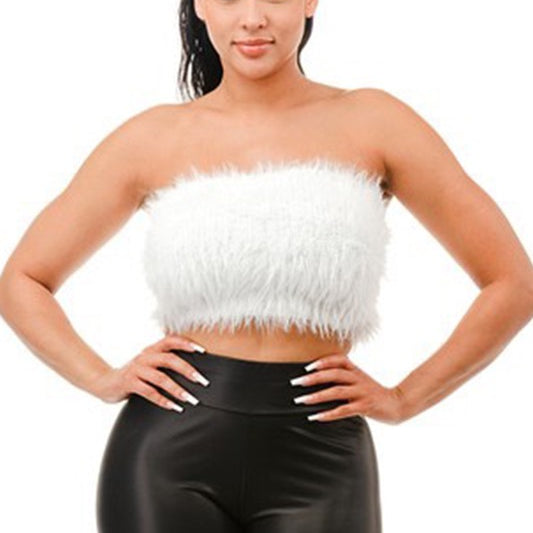 Faux Feather Tube Top Faux Feather Tube Top Top The Shop Room