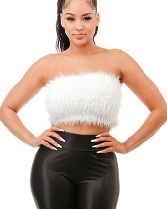 Faux Feather Tube Top Faux Feather Tube Top Top The Shop Room